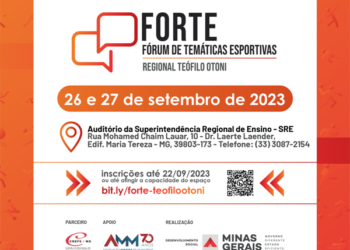 Inscrições abertas para o Fórum de Temáticas Esportivas – FORTE da Regional Teófilo Otoni