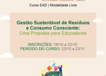 Abertas as inscrições para o curso gratuito de gestão sustentável de resíduos e consumo consciente