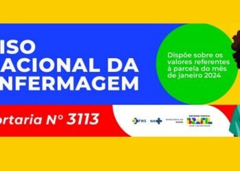 Portaria GM/MS nº 3.113 estabelece valores para o repasse do Piso da Enfermagem em janeiro de 2024