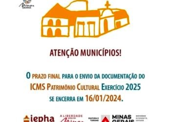 ICMS Patrimônio Cultural: prazo para envio da documentação do exercício de 2025 se encerra no dia 16 de janeiro