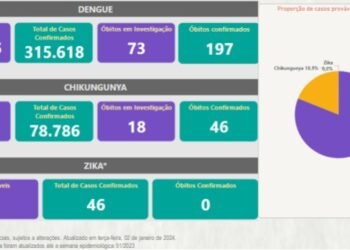 Boletim Epidemiológico de Monitoramento registra 394.450 casos de Dengue, Chikungunya e Zika em Minas Gerais