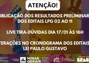 Secult divulga resultados preliminares dos editais de 2 a 11 da Lei Paulo Gustavo e novo cronograma