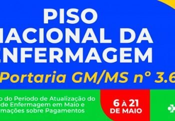 Divulgados valores de abril para assistência financeira do Piso da Enfermagem na Portaria GM/MS nº 3.622