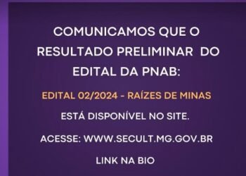 Publicado resultado preliminar do Edital 2 da PNAB (Raízes de Minas)