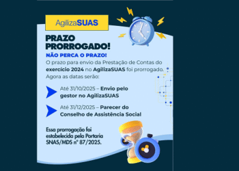 Governo federal prorroga prazo para preenchimento do AgilizaSuas