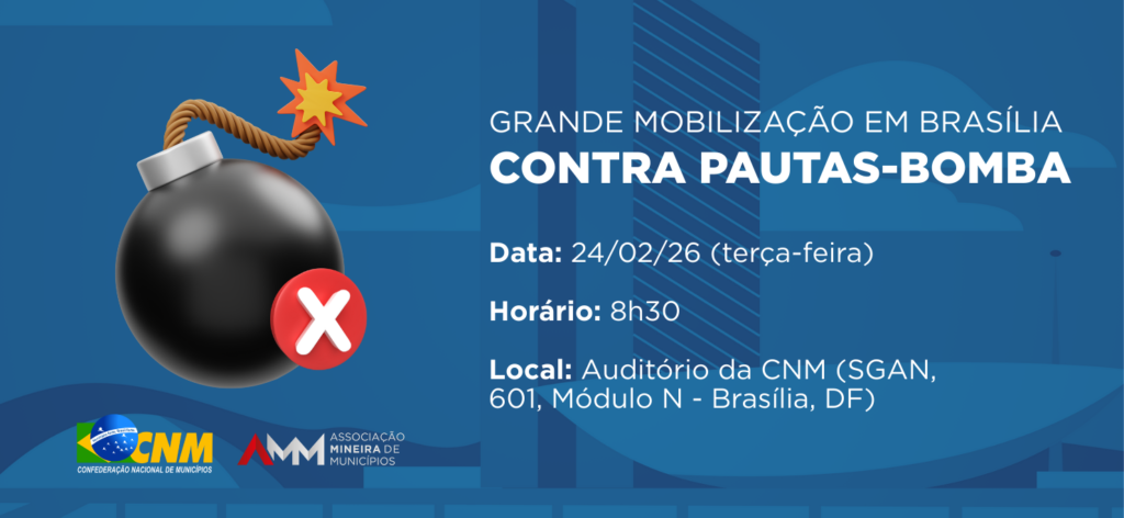 AMM apoia mobilização da CNM contra pautas-bomba no dia 24 de fevereiro de 2026
