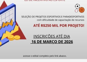 Publicado edital para seleção de projetos esportivos e paradesportivos com dificuldade de captação de recursos