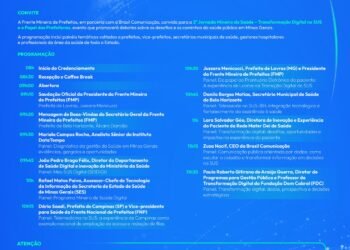 Belo Horizonte recebe a segunda Jornada Mineira da Saúde – transformação digital no SUS e o papel das prefeituras nesta quarta (25/2)