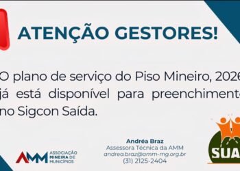 Piso Mineiro 2026: plano de serviço está disponível para preenchimento no Sigcon Saída